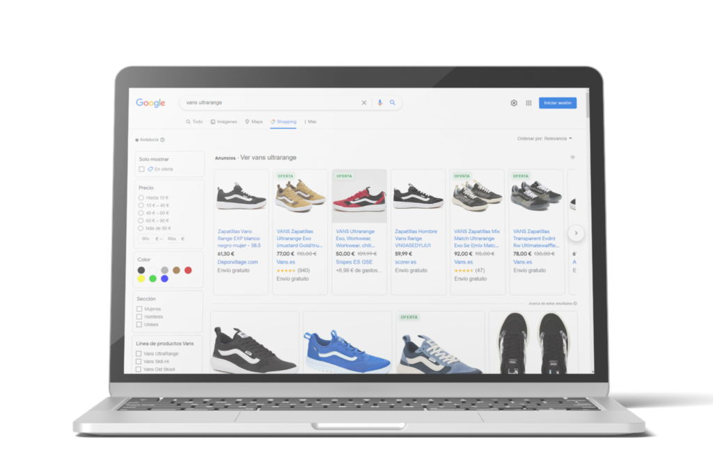 Integración con Google Shopping para aumentar las ventas y crear campañas de anuncios automatizadas de tus productos.
